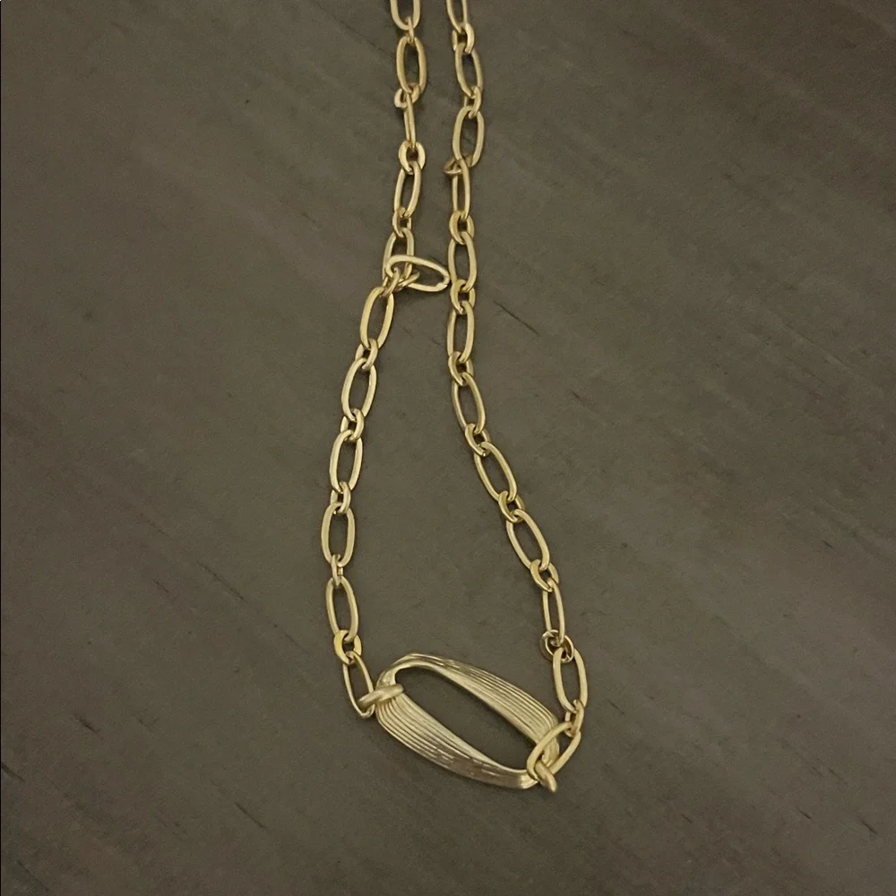 Kendra Scott Gold-Tone Link Jewelry Set with Drop Earrings, bracelet , necklace - Picture 2 of 7